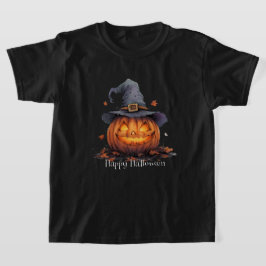 Prettig Halloween Zwarte Jeugd T-Shirt