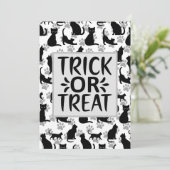 Prettig Halloween Zwarte Kat Aanpasbare Kaart (Staand voorkant)