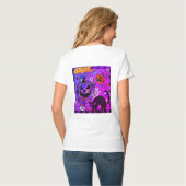 Prettig Halloween, Zwarte Kat, T-shirt (Achterkant volledig)