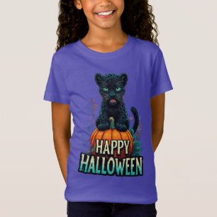 Prettig Halloween Zwarte Panter Kitten T-shirt