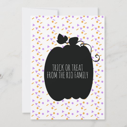 Prettig Halloween Zwarte Pompoen Confetti Patroon (Voorkant)