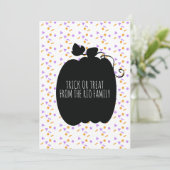 Prettig Halloween Zwarte Pompoen Confetti Patroon (Staand voorkant)