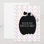 Prettig Halloween Zwarte Pompoen Confetti Patroon (Voorkant / Achterkant)