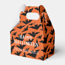 Prettig Halloween zwarte vleermuizen oranje grieze