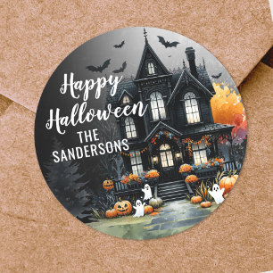 Prettig Halloweenfeest Ronde Sticker