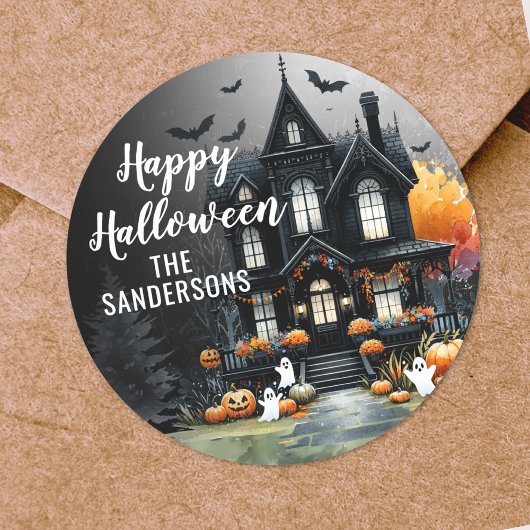 Prettig Halloweenfeest Ronde Sticker