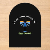 Prettig Hanukka! Acryl Uitnodigingen (Voorkant)