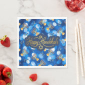 Prettig Hanukka Blauw En Wit Servet (Insitu)