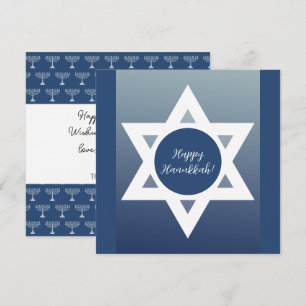 Prettig Hanukka Blauw Groeten Kaart