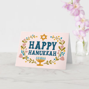 PRETTIG HANUKKA bloemenslingers Joods Aanpasbaar  Kaart