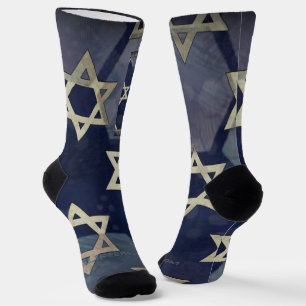 Prettig Hanukka Davidster Menora Dreidel Slipp Sokken