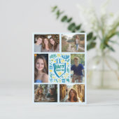 PRETTIG HANUKKA Doodle Aangepaste 6 FOTO Vakantie Briefkaart (Staand voorkant)