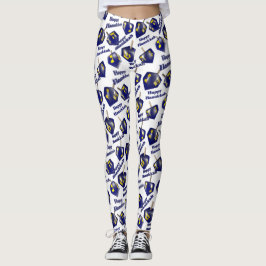 Prettig Hanukka Draaiende Driehoek Leggings
