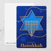 Prettig Hanukka-feest Kaart (Voorkant / Achterkant)