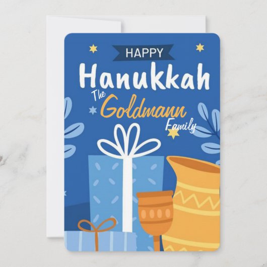 Prettig Hanukka-feest kaart (Voorkant)