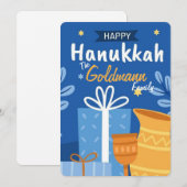 Prettig Hanukka-feest kaart (Voorkant / Achterkant)