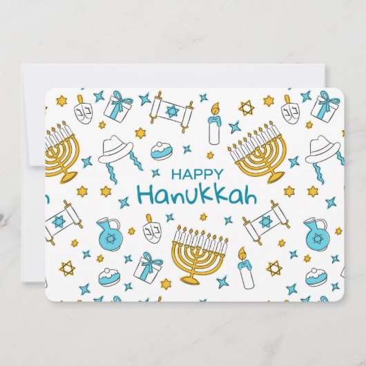 Prettig Hanukka Feestdagenkaart (Voorkant)