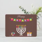 Prettig Hanukka Feestdagenkaart (Staand voorkant)