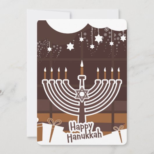 Prettig Hanukka Feestdagenkaart (Voorkant)