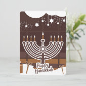 Prettig Hanukka Feestdagenkaart (Staand voorkant)