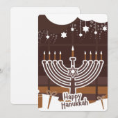 Prettig Hanukka Feestdagenkaart (Voorkant / Achterkant)
