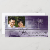 PRETTIG HANUKKA  Foto kerstkaart sjabloon (Voorkant / Achterkant)
