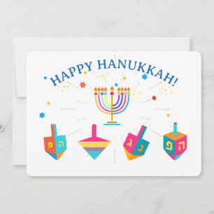 Prettig Hanukka Gouden Menora Joodse Feestdag Feestdagenkaart