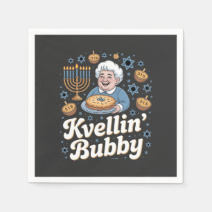 Prettig Hanukka Grappige Joodse Feestdag Kvellin B Servet