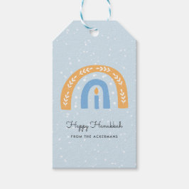 Prettig Hanukka | Hanukkah-cadeaubijslabjes Cadeaulabel