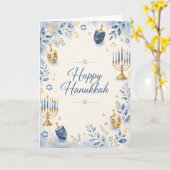 Prettig Hanukka Kaart (Gele Bloem)