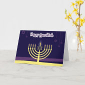 Prettig Hanukka Kaart (Gele Bloem)