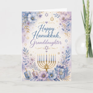 Prettig Hanukka kleindochter Kaart