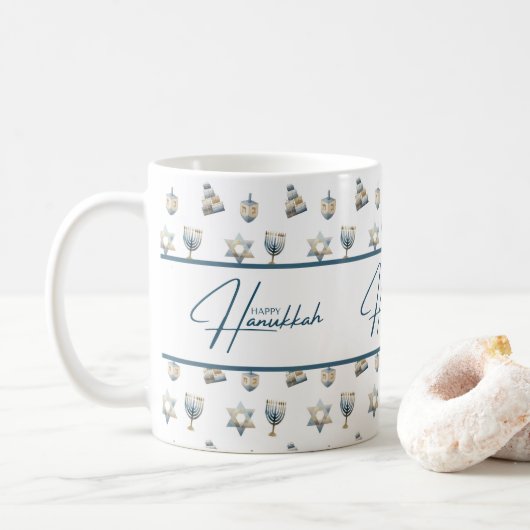 Prettig Hanukka Koffiemok (Met donut)