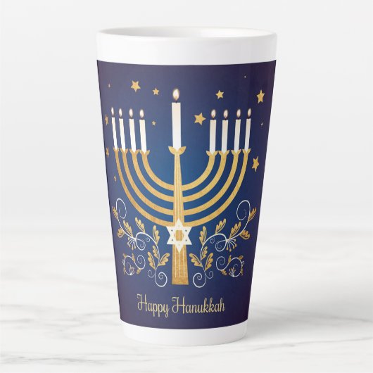 Prettig Hanukka Latte Mok (Voorkant)