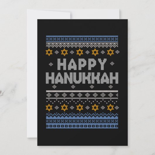 Prettig Hanukka lelijk T-shirt Joods Festival Gesc Kaart (Voorkant)