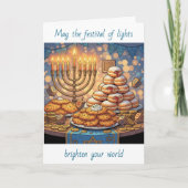 Prettig Hanukka | Lichtfestival Kaart (Voorkant)