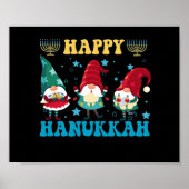 Prettig Hanukka Lieve Joodse Magische  Kabouters C Poster (Voorkant)