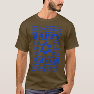 Prettig Hanukka Mannen Vrouwen Kinderen Sterren Va T-shirt