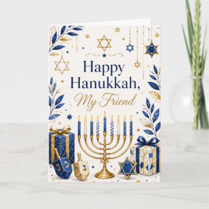Prettig Hanukka Mijn Vriend Kaart