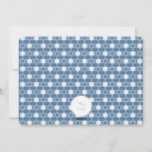 Prettig Hanukka Moderne trendy witte script foto Feestdagenkaart (Achterkant)