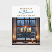 Prettig Hanukka | Moge de gloed van de Menora Kaart (Voorkant)