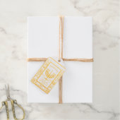 Prettig Hanukka Mooi Joods Feest Menora Cadeaulabels (Met Koord)
