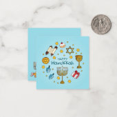 Prettig Hanukka Notitiekaartje (Voorkant / Achterkant in situ)