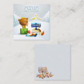 Prettig Hanukka Notitiekaartje (Voorkant / Achterkant)