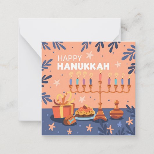 Prettig Hanukka Notitiekaartje (Voorkant)
