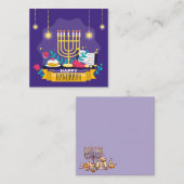 Prettig Hanukka Notitiekaartje (Voorkant / Achterkant)