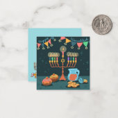 Prettig Hanukka Notitiekaartje (Voorkant / Achterkant in situ)