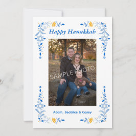 Prettig Hanukka Plat Foto Vakantiekaart Feestdagenkaart