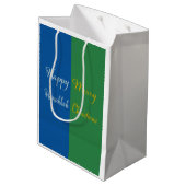 Prettig Hanukka Prettig Kerstmis Dubbele Feestdage Medium Cadeauzakje (Achterkant Gekanteld)