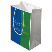 Prettig Hanukka Prettig Kerstmis Dubbele Feestdage Medium Cadeauzakje (Voorkant Gekanteld)